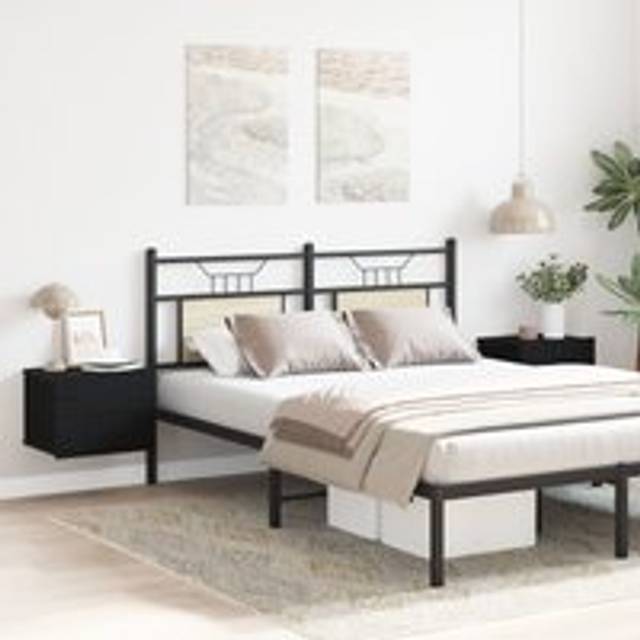 Nightstands 2 Pack Black Oak 40x30x30 cm Engineered Wood - One Size