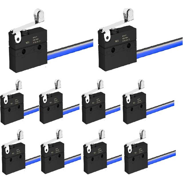 Mini Limit Switch with Lever WS1 IP67 Waterproof Wire Type Roller