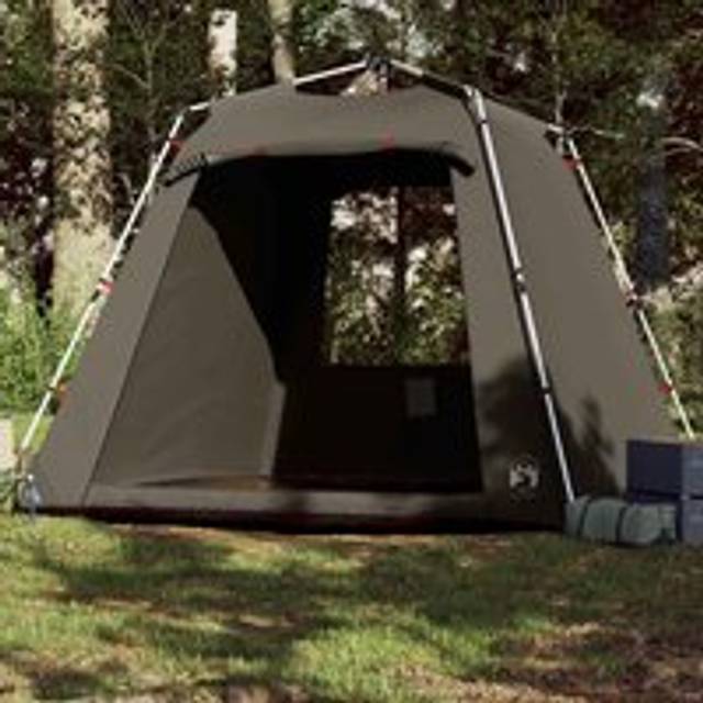 Fishing Tent 4-Person Brown Quick Release - One Size