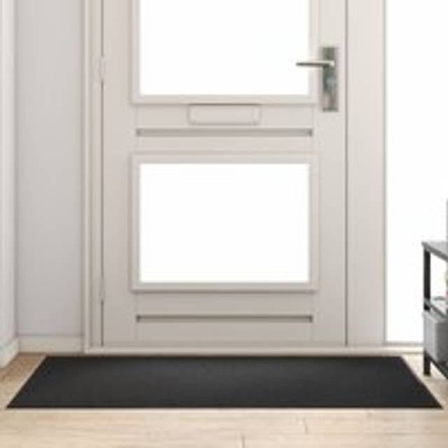 Rectangular Black Door Mat 90x150 cm - Medium