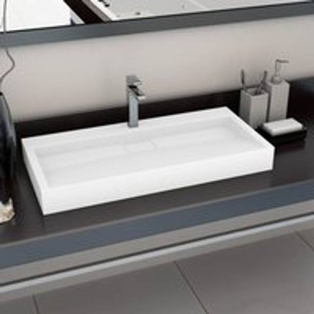 Wash Basin 100x46x11 cm Mineral Cast/Marble Cast White - One Size