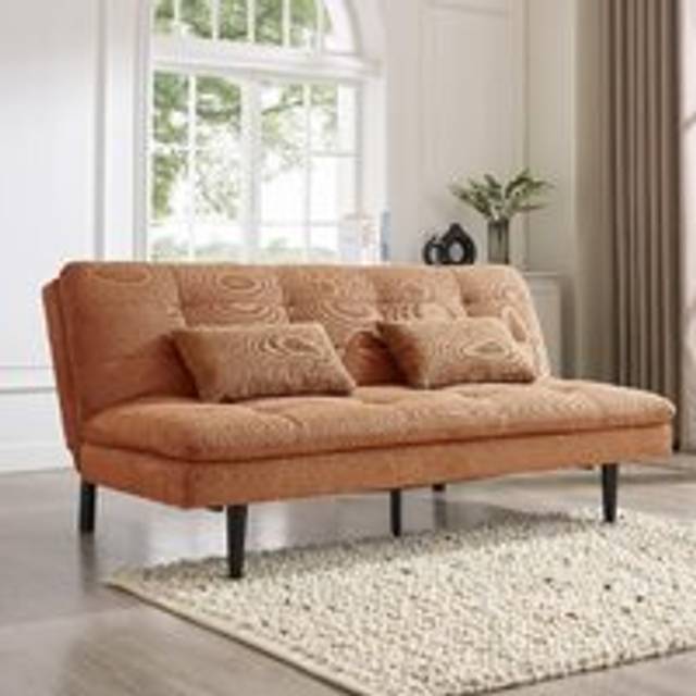 Butterfly Sofa Bed - Burnt Orange - 3 Seater
