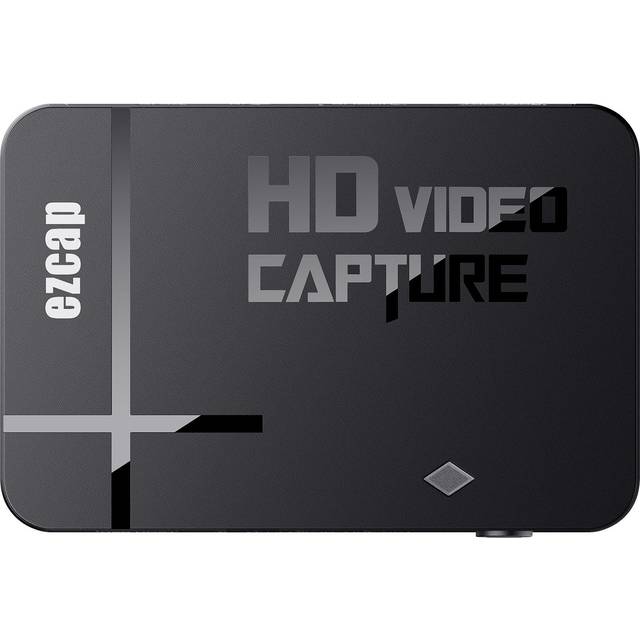 ezcap288P HD Video Capture Card Audio Video Converter AV Input Mic Input HD Out Audio Out Plug and svart