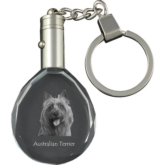 Australian Terrier, Aussie - pendant with a photo of a dog, crystal key ring in a gift box, a unique gift by Art-Dog transparent
