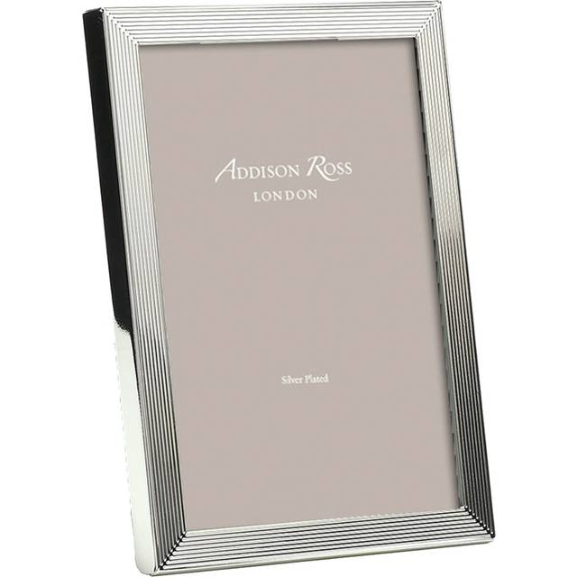 Grooved Silver Plate Photo Frame