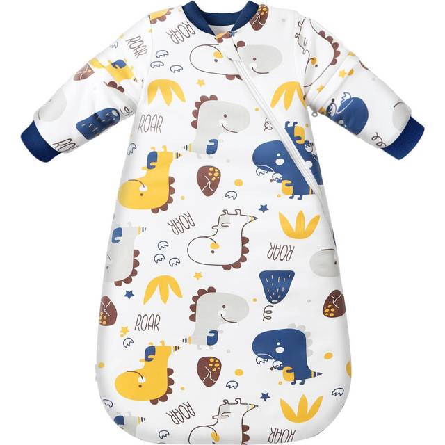 Baby Sleeping Bag Long Sleeves Winter 3.5Tog 100% Organic Cotton Sleeping Bag (28-32in/6-14 Months)