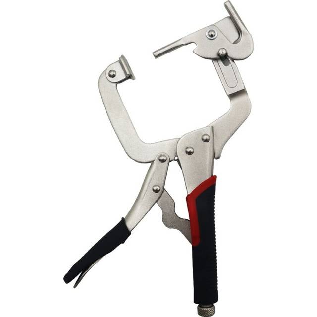 "12"" Woodworking Oblique Hole Clamp - Adjustable 75mm-125mm, Chrome Vanadium Steel, Non-Slip Grip, Multi-Purpose 90 Clamp"