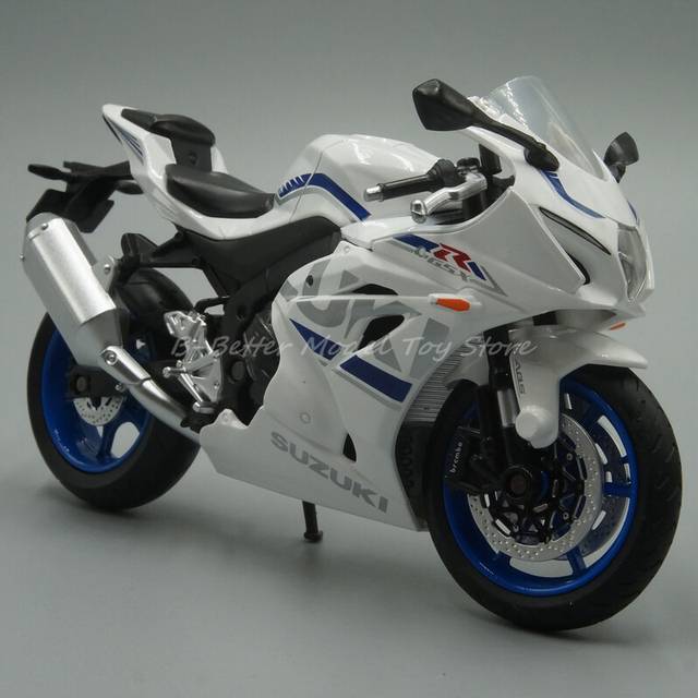 (white no box) 1:12 Diecast Motorcycle Model Toy Suzuki GSX-R1000 Sport Bike Collector