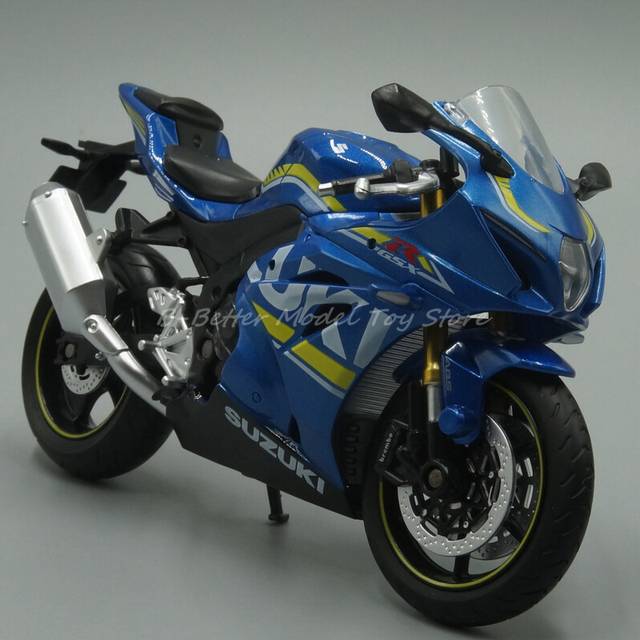(blue no box) 1:12 Diecast Motorcycle Model Toy Suzuki GSX-R1000 Sport Bike Collector