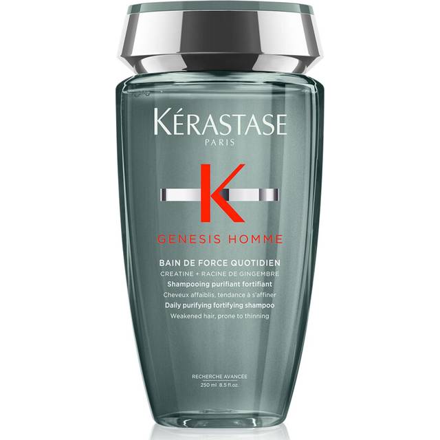 K?rastase Genesis Homme Men?s Shampoo, Daily Purifying Fortifying Shampoo, Re-energising for Scalp & Facial Hair, Bain de Force Quotidien, 250 ml