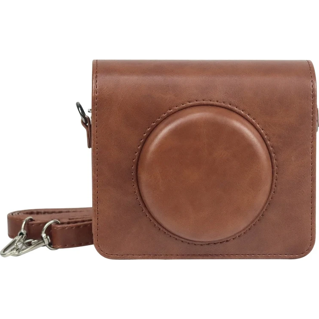 PU Leather Bag For Kodak Mini Shot 3 Square Retro 2021/ C300R Instax Camera Full Body Protective - Brown