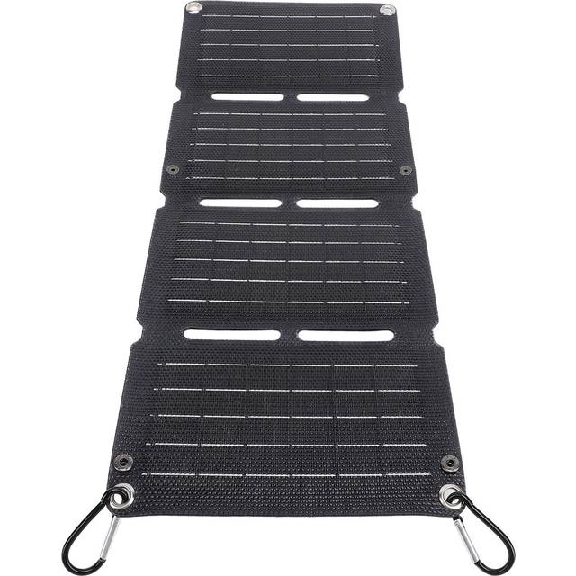 Foldable Solar Panel 40W Monocrystalline Silicon Fast Charging QC Dual USB Regulator Output 4 Folds