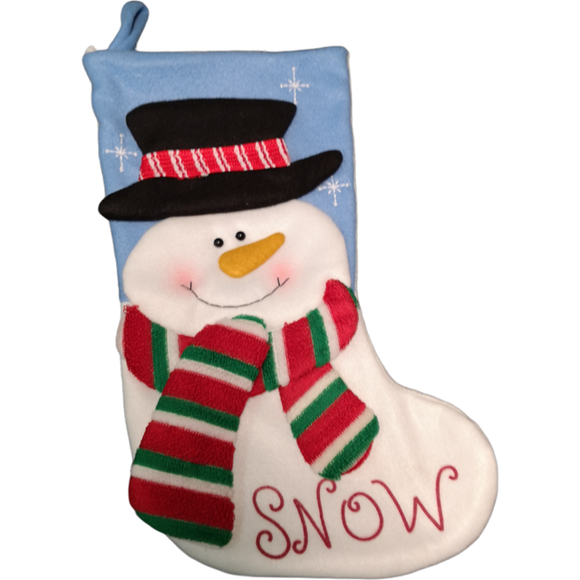 Christmas Stocking with Cute Design - White