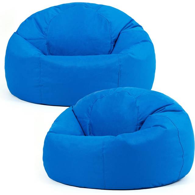 Winfield Classic Indoor Outdoor Bean Bag Chair Pack of 2 - Blue (Medium)