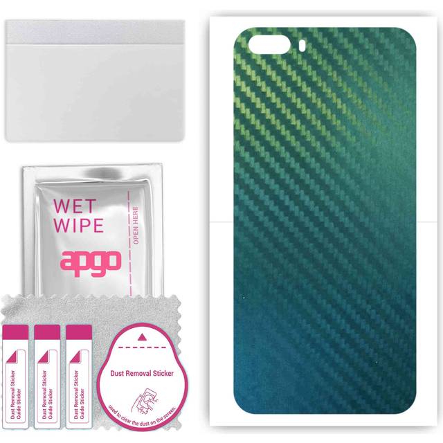 apgo Protective Skin Sticker for the back compatible with Cubot Magic, Wrap Film, Foil, Vinyl - Pattern Carbon Chameleon CAKA1