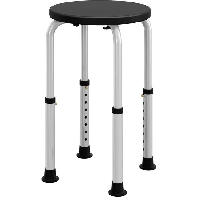 HOMCOM Bath Chair Height Adjustable Shower Seat for Elderly Disabled Black