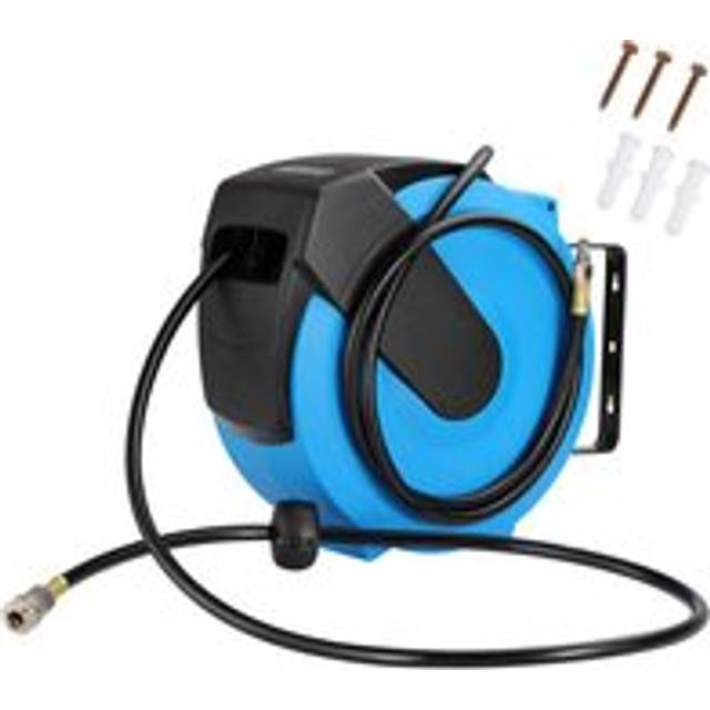 No Brand - 1/4' Hose Reel Wall Bracket Compressed Air Pneumatic Retractable Auto Rewind Tools 20m