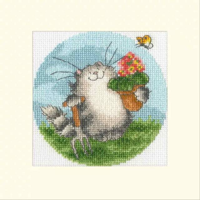 Seeds of love greetings card cross stitch kit by bothy threads