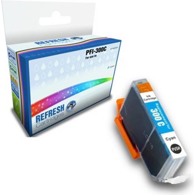 Compatible PFI-300C (4194C001) Cyan Ink Cartridge Replacement for Canon Printers
