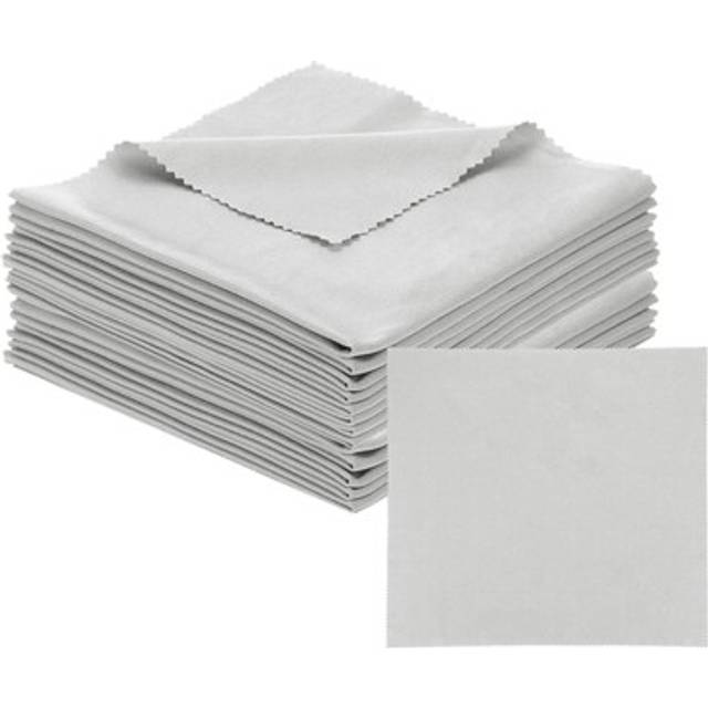 Eyeglass microfiber cleaning cloth 12"x12", 12 pack, gray