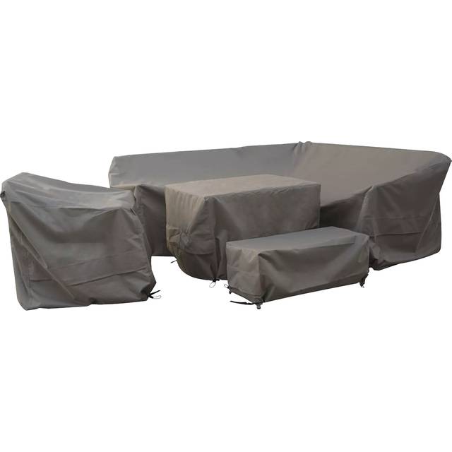Bramblecrest Tetbury L-Shape Corner Sofa Set Water Repellent Garden Furniture Covers, Khaki