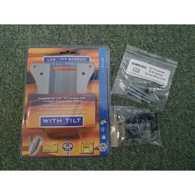 Bt7511 bracket with tilt + spacers + screws samsung k,m 2015-18 series k,m only