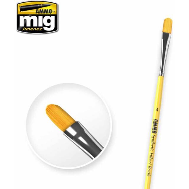 Ammo by MIG 4 Synthetic Filbert Brush Synthetic BRUSHES - FILBERT 4 A.MIG-8595