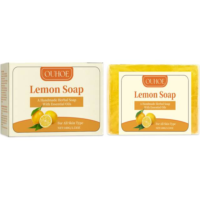 OUHOE Pure Lemon Soap - Cleansing Bath Soap with VC Oil Control, 100g