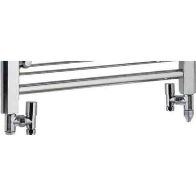 (100w, Chrome) DUAL FUEL KIT C For Towel Warmers: PTC Heating Element & Round Valves