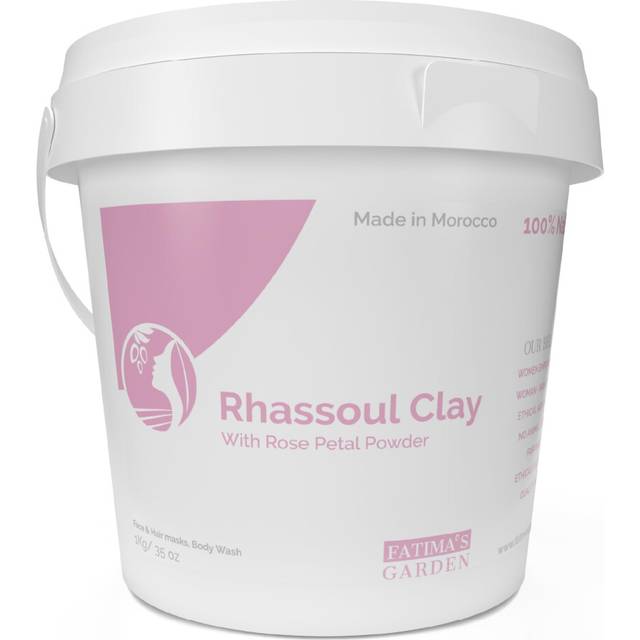Fatima's Garden Rhassoul with Rose Petals - Soothing Face & Hair Mask, 1Kg