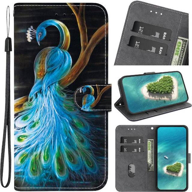 (C1 ) Compatible with Motorola Moto G75 Case Card Slots Pattern Cover Card Slot Kickstand Pu Leather