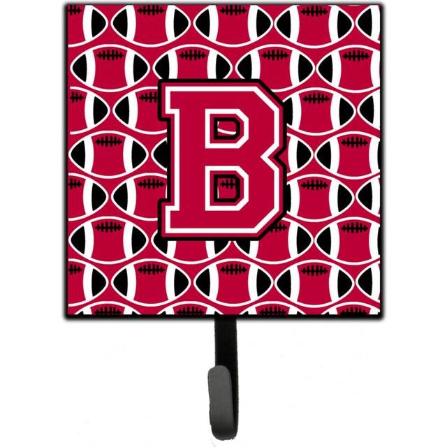 """""Caroline's Treasures Letter B Football Crimson and White Leash or Key Holder CJ1079-BSH4  Small  Multicolor"""""