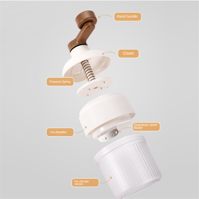 Ice Maker Manual Crusher,Snow Cone Machine Household Mini Portable Shaver for Snow Cone, , Shaved