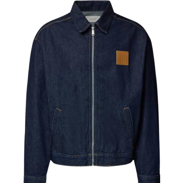 Veste ample en denim de coton - Bleu - XL
