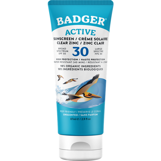 Badger Active Mineral Sunscreen SPF 30 2.9 fl oz