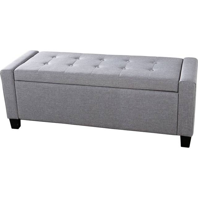 Verona Ottoman Bench - Grey