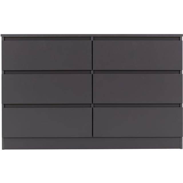 Seconique Malvern 6 Drawer Grey Chest of Drawers