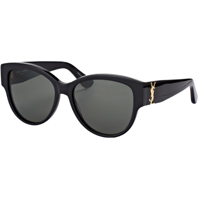 Saint Laurent Grey Oval Ladies Sunglasses SL M3 002 55 (Dimension: 6.0000x5.0000x3.0000 inches)