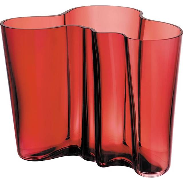 Iittala Alvar Aalto vas tranbär (röd) 160 mm