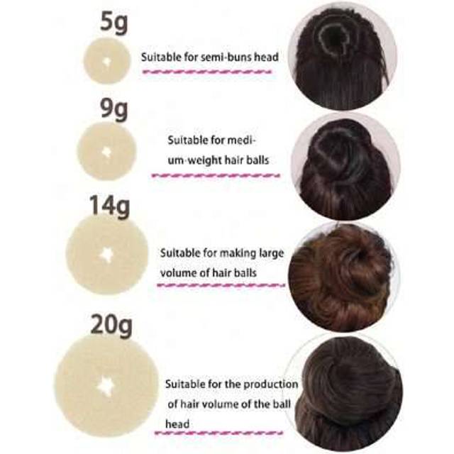SHEIN 1PC Hair Bun Shaper Set,Donut Bun Maker ,Hair Bun Maker ,Bun Donut Shaper(Color Reference: Beige, Coffee, Black)