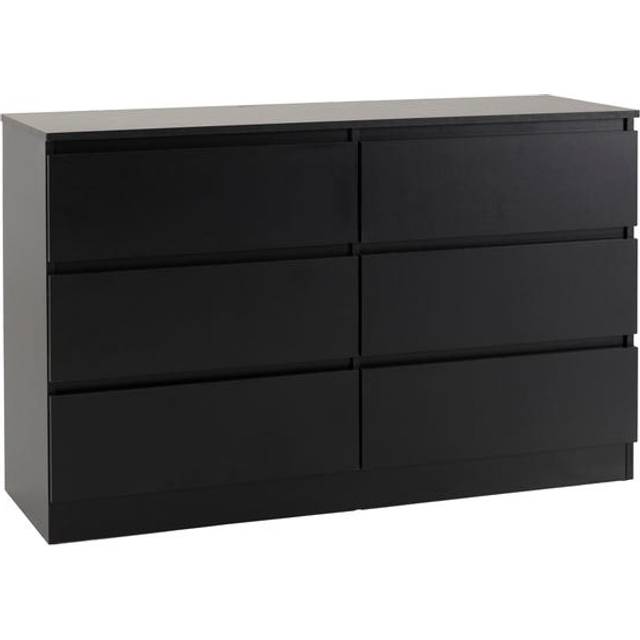 Malvern 6 Drawer Chest - Black