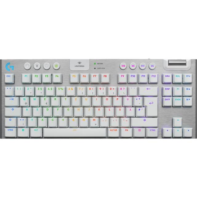Logitech G915 X TKL trådlöst RGB-speltangentbord in vit, Deutsch (Qwertz)