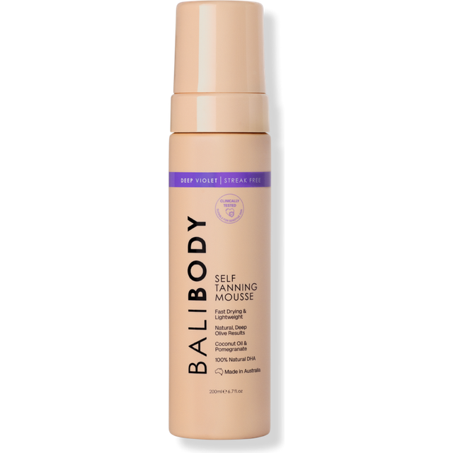 Bali Body Deep Violet Self Tanning Mousse - Self Tanner Mousse Violet-Based Formula for Dark  Fake Tan with Olive Undertones - Hydrating  Sunless
