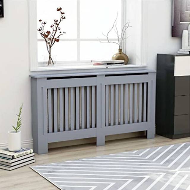vidaXL Radiator cover Heater cover cabinet Shelf Household Appliance H