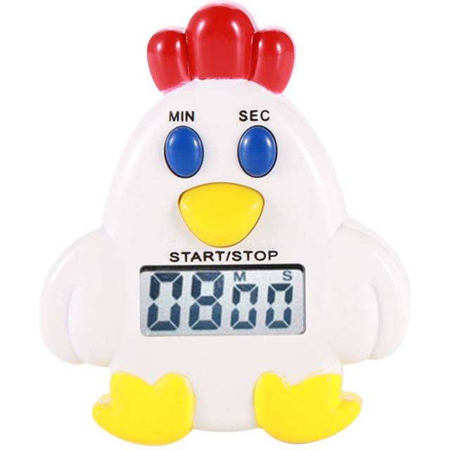Cute Cartoon Electronic LCD Digital Countdown Kitchen Timer Cooking & Baking Helper #Chicken