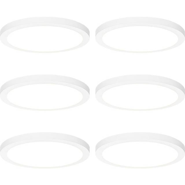 Qazqa - Set of 6 Recessed or Surface-Mounted Spotlights White 30 cm incl. led 3-Step Dim to Warm - Trans
