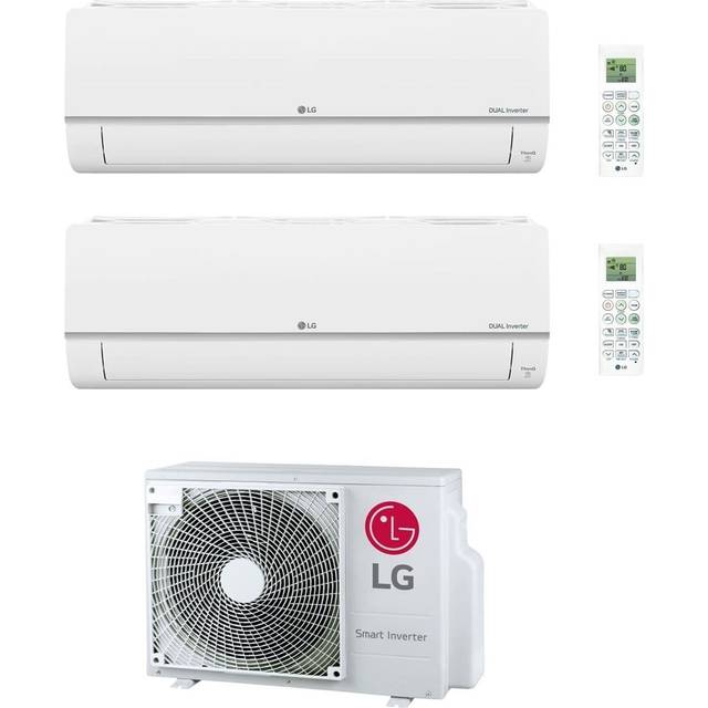 LG Smart multi-split 2 x 9000 BTU A+++ Wall Mounted Heat Pump Air Conditioner - Set Made of Two Indoor Units S09ET.NSJ + - White