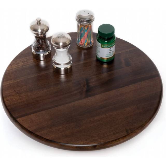 Lipper International 2115WN Acacia Walnut Finish Lazy Susan  15-inch Length