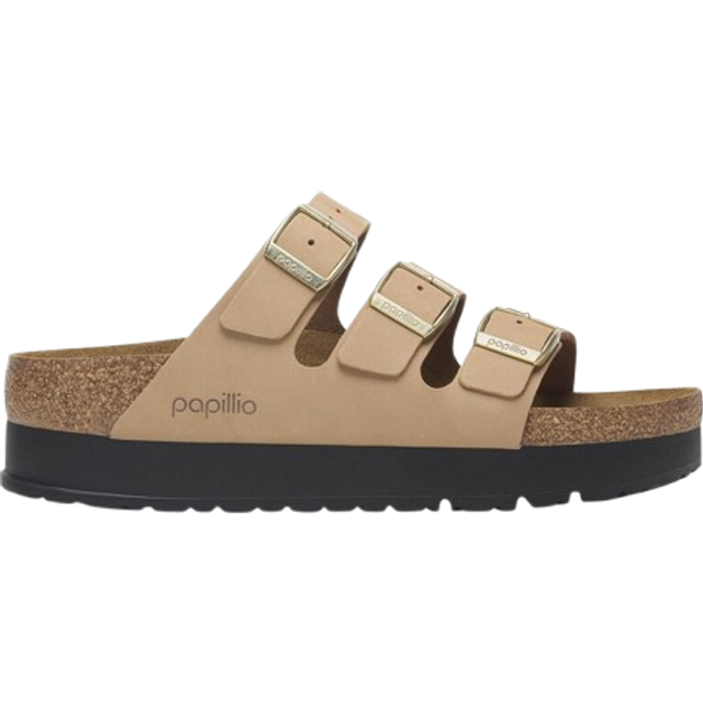 Birkenstock Florida Iii Flex Platform Nubuck Sandal - Sand, Natural, Size 8, Women