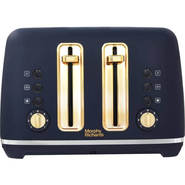 Accents Gold 4-Slice Toaster Navy